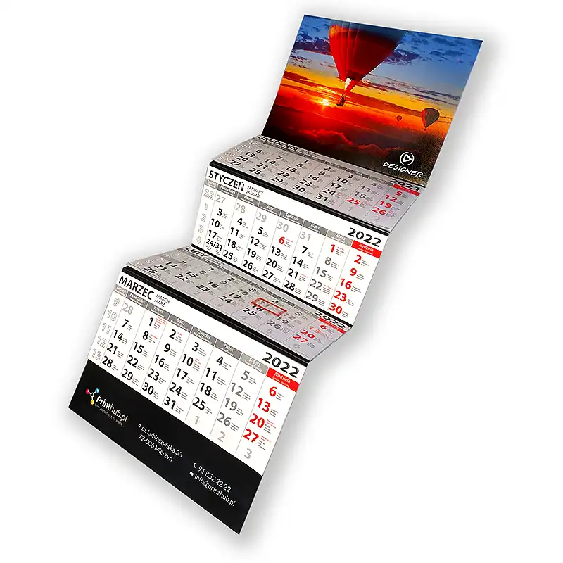 Viermonatskalender mit Firmenaufdruck