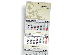 Dreiteilige Kalender 