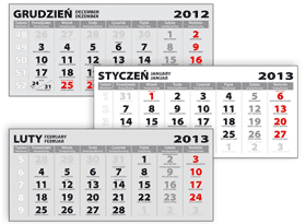 Kalender für dreifache Kalender Kalender für dreifache Kalender