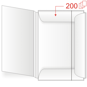 Präsentationsmappen G3210 mit Gummiband - Rückenbreite 10 mm 