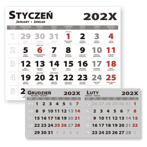 Kalender für zweifache Kalender