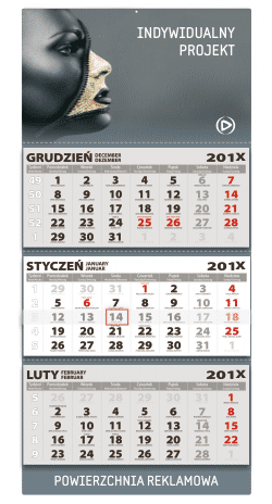 Dreigeteilte Kalender - Mini Dreigeteilte Kalender - Mini