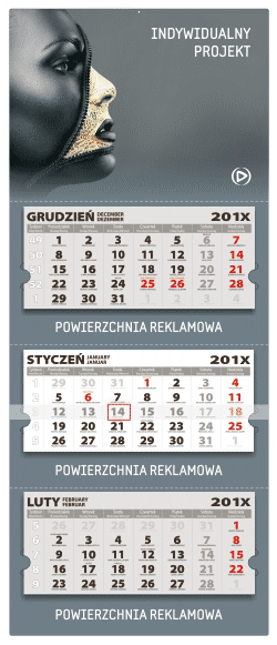 Dreifachkalender - groß (350x845) Dreifachkalender - groß (350x845)