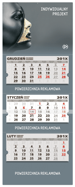 Dreifachkalender - extra groß (350x880) Dreifachkalender - extra groß (350x880)