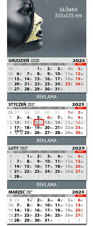 Vierfachkalender (315x900) - 3 Anzeigen