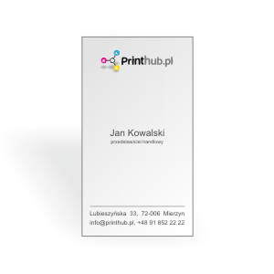 Visitenkarten (51x89) hochkant aus dem Programm Canva
